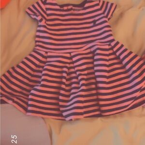 Polo by Ralph Lauren Pink and Navy Striped Dress